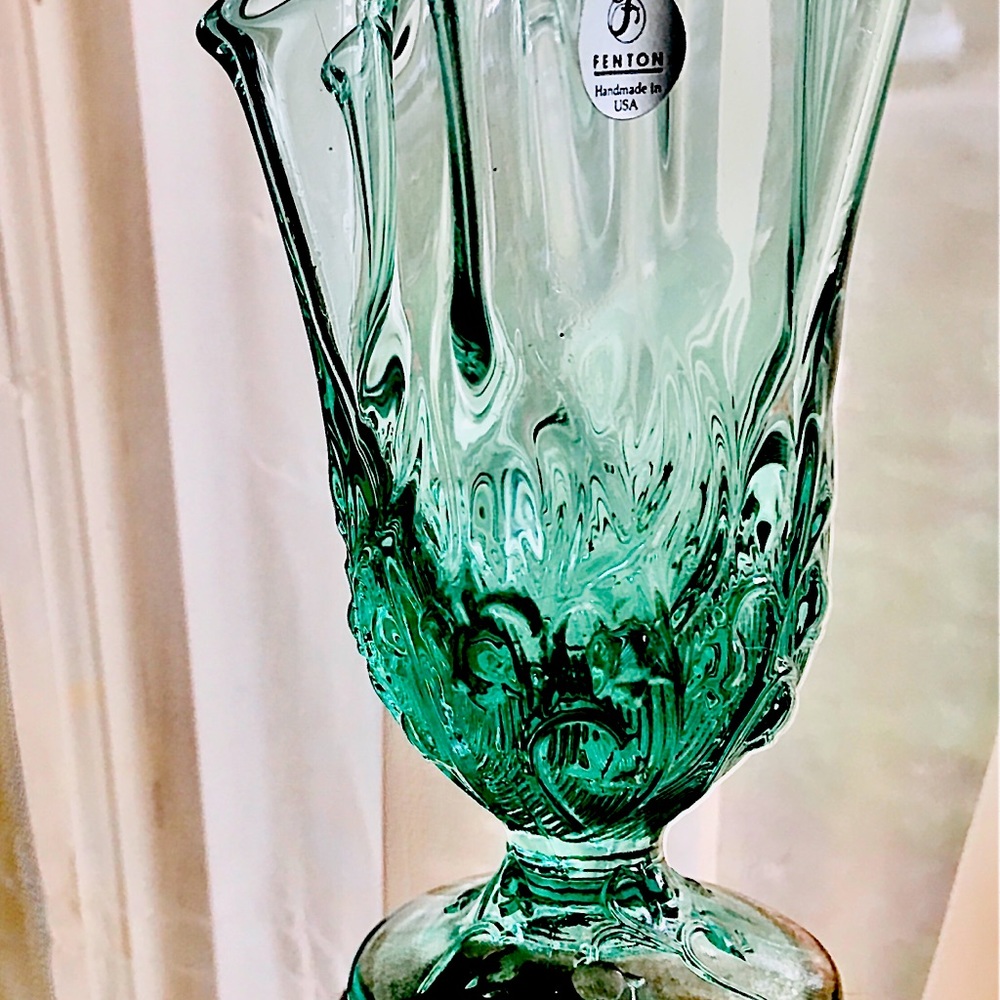 ❌Sold❌Vintage Sea Mist Green Fenton Glass